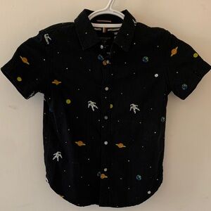 Adorable Space-Themed Black Kids Shirt